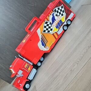 Disney Cars Mac Truck Toy Hauler 13" Length